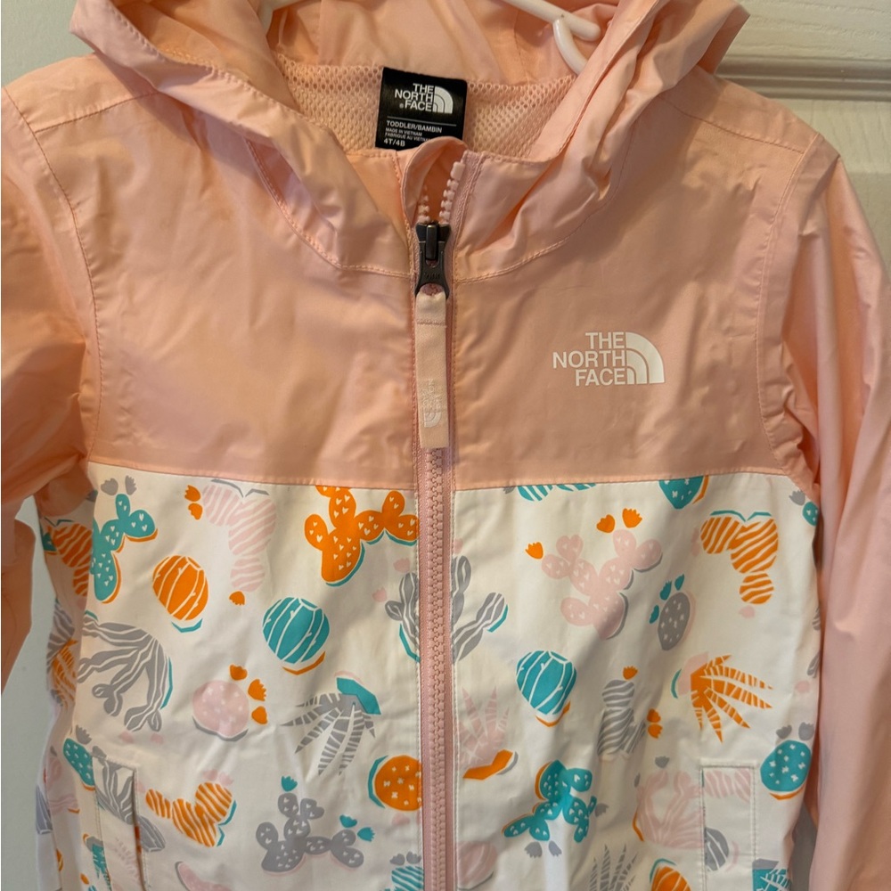The North Face Kids Raincoat - Peach and White